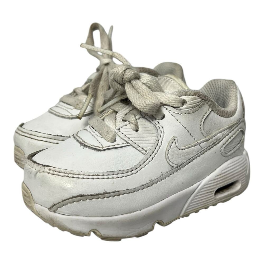Nike Air Max 90 Toddler Size 5C White Athletic Running Shoes Sneakers CD6868-100